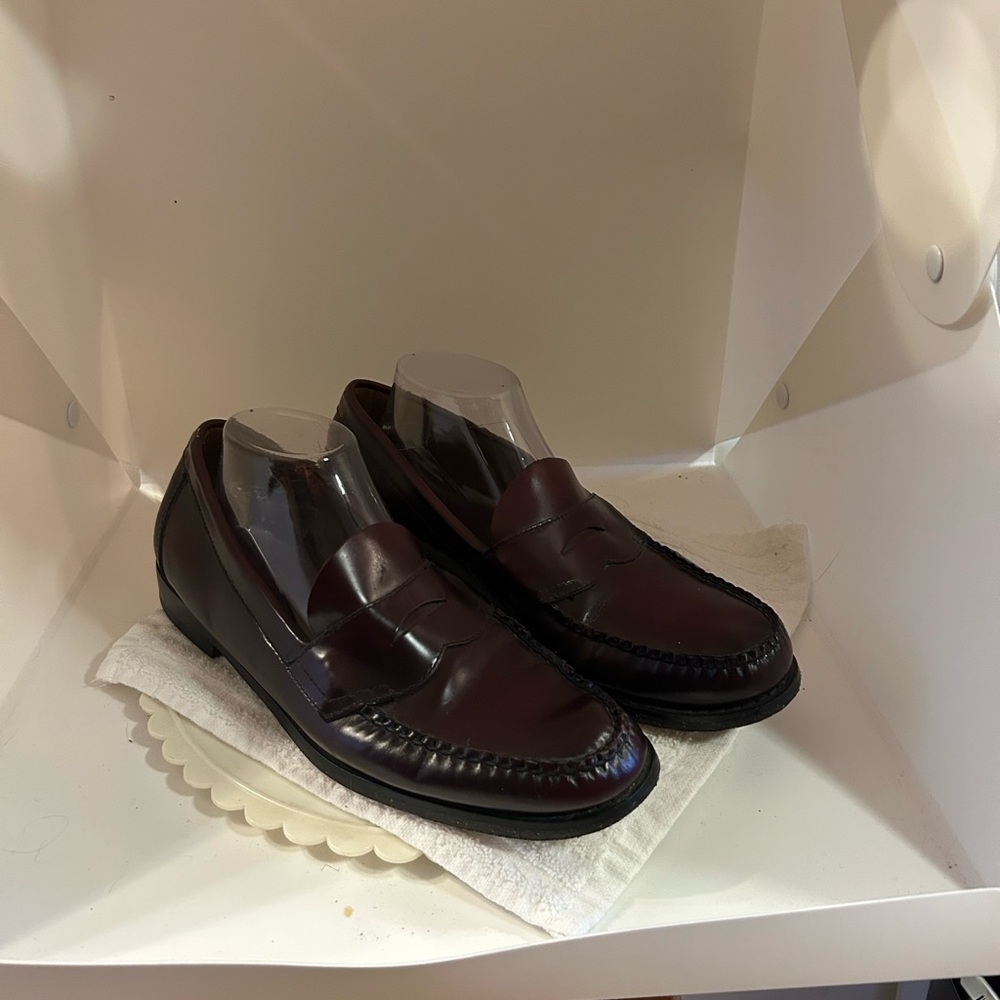 Elegant Maroon Leather Loafers for Men
